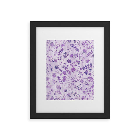 Schatzi Brown Mallory Floral Lilac Framed Art Print