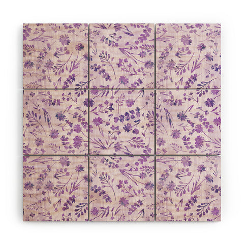 Schatzi Brown Mallory Floral Lilac Wood Wall Mural