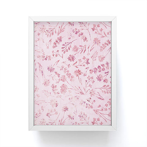Schatzi Brown Mallory Floral Pink Framed Mini Art Print