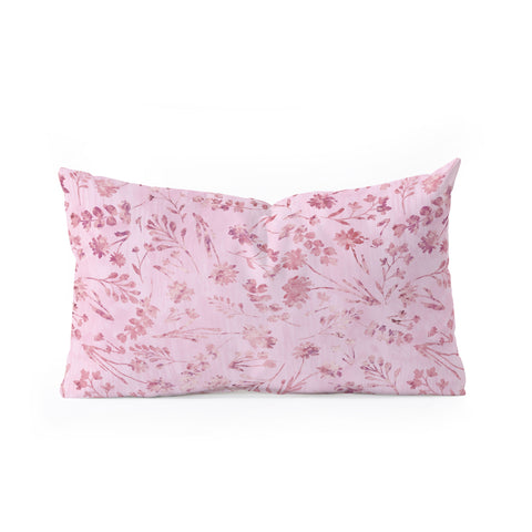 Schatzi Brown Mallory Floral Pink Oblong Throw Pillow