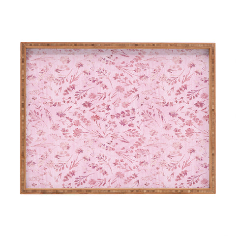 Schatzi Brown Mallory Floral Pink Rectangular Tray