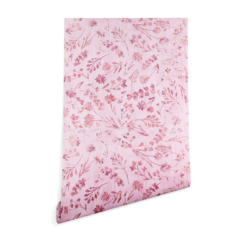 Schatzi Brown Mallory Floral Pink Wallpaper
