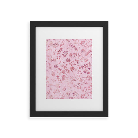 Schatzi Brown Mallory Floral Pink Framed Art Print