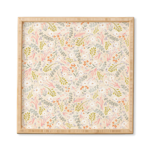 Schatzi Brown Mallory Floral Sand Framed Wall Art