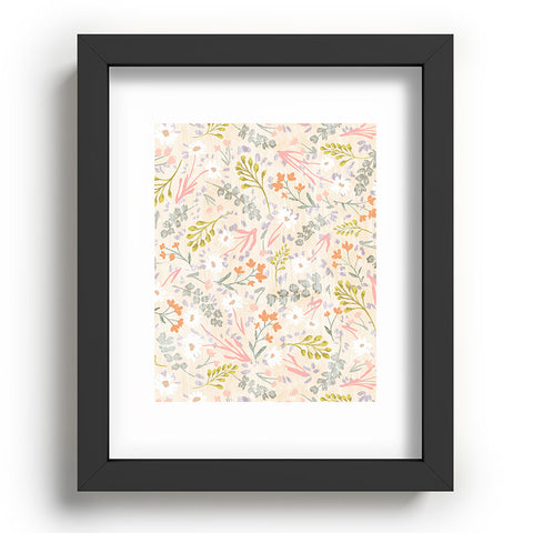 Schatzi Brown Mallory Floral Sand Recessed Framing Rectangle