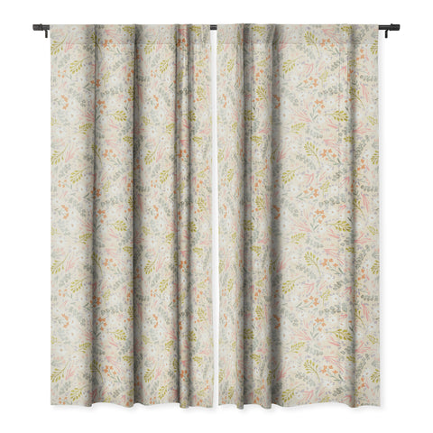 Schatzi Brown Mallory Floral Sand Blackout Window Curtain