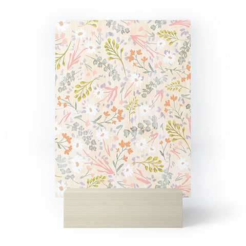 Schatzi Brown Mallory Floral Sand Mini Art Print