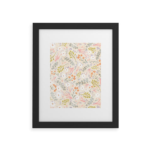 Schatzi Brown Mallory Floral Sand Framed Art Print