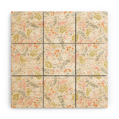 Schatzi Brown Mallory Floral Sand Wood Wall Mural