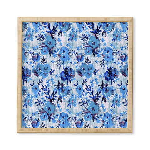 Schatzi Brown Marion Floral Blue Framed Wall Art