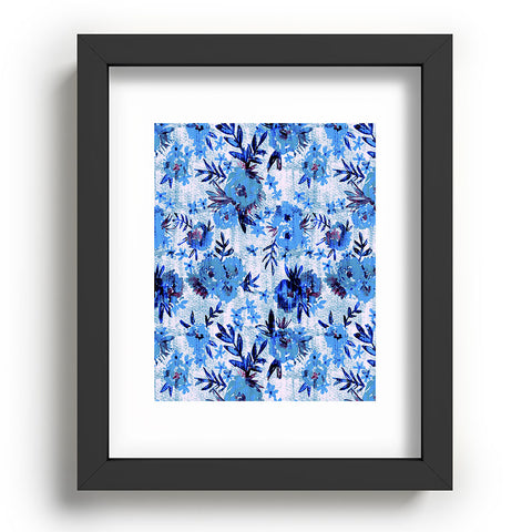 Schatzi Brown Marion Floral Blue Recessed Framing Rectangle