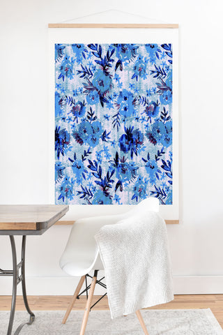 Schatzi Brown Marion Floral Blue Art Print And Hanger