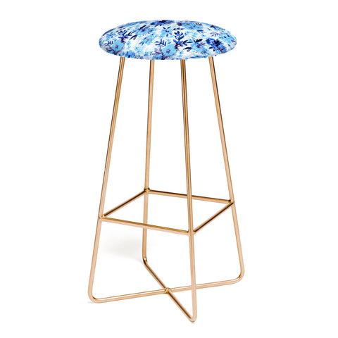 Schatzi Brown Marion Floral Blue Bar Stool