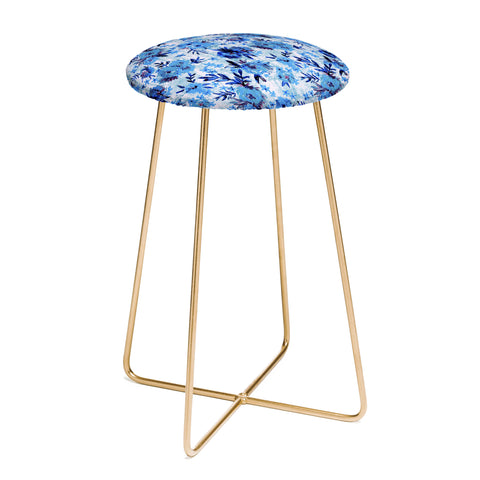 Schatzi Brown Marion Floral Blue Counter Stool