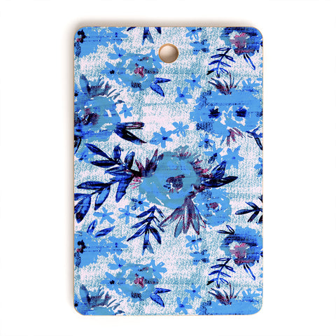 Schatzi Brown Marion Floral Blue Cutting Board Rectangle