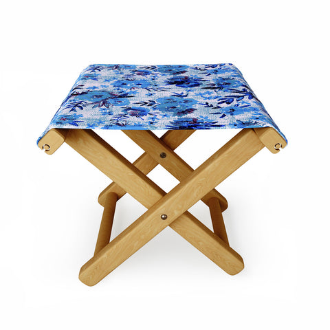 Schatzi Brown Marion Floral Blue Folding Stool
