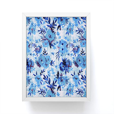 Schatzi Brown Marion Floral Blue Framed Mini Art Print