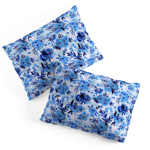Schatzi Brown Marion Floral Blue Pillow Shams