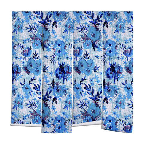 Schatzi Brown Marion Floral Blue Wall Mural