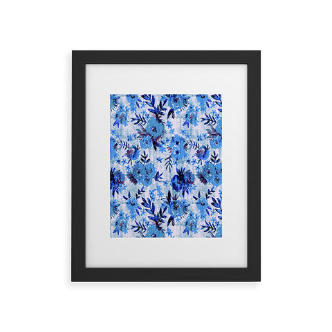 Schatzi Brown Marion Floral Blue Framed Art Print