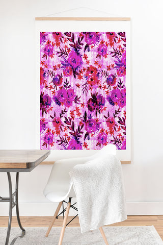 Schatzi Brown Marion Floral Red Art Print And Hanger