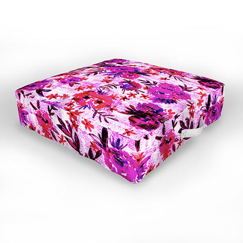 Schatzi Brown Marion Floral Red Outdoor Floor Cushion