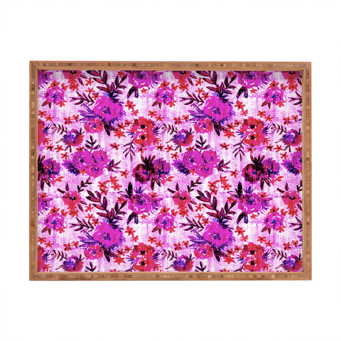 Schatzi Brown Marion Floral Red Rectangular Tray