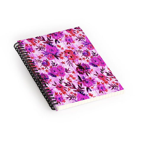 Schatzi Brown Marion Floral Red Spiral Notebook