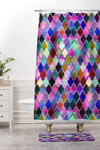 Schatzi Brown Marrakech Market Tilemix Shower Curtain And Mat