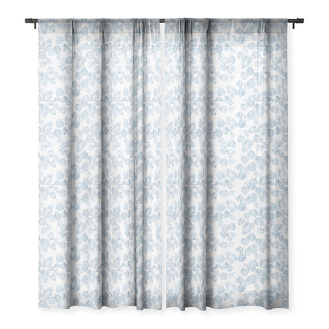 Schatzi Brown Maui Luau Chambray Sheer Window Curtain