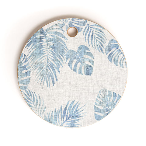 Schatzi Brown Maui Luau Chambray Cutting Board Round