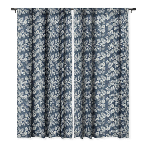 Schatzi Brown Maui Luau Denim Blackout Window Curtain