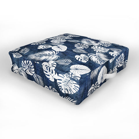 Schatzi Brown Maui Luau Denim Outdoor Floor Cushion
