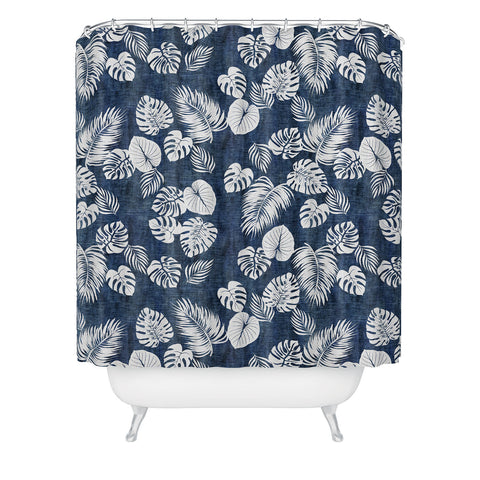 Schatzi Brown Maui Luau Denim Shower Curtain