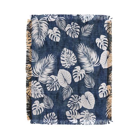 Schatzi Brown Maui Luau Denim Throw Blanket