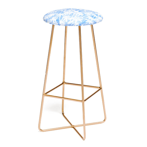 Schatzi Brown Maui Palm 2 Light Blue Bar Stool