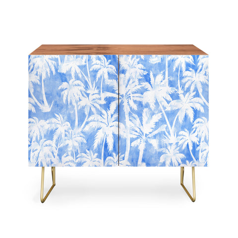 Schatzi Brown Maui Palm 2 Light Blue Credenza