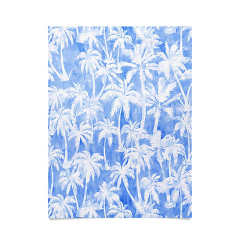 Schatzi Brown Maui Palm 2 Light Blue Poster