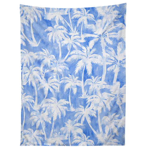Schatzi Brown Maui Palm 2 Light Blue Tapestry