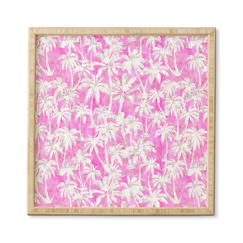 Schatzi Brown Maui Palm 2 Pink Framed Wall Art