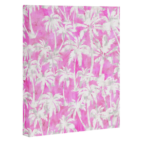 Schatzi Brown Maui Palm 2 Pink Art Canvas
