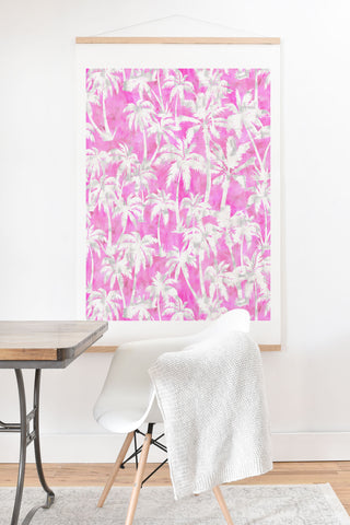 Schatzi Brown Maui Palm 2 Pink Art Print And Hanger