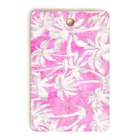 Schatzi Brown Maui Palm 2 Pink Cutting Board Rectangle