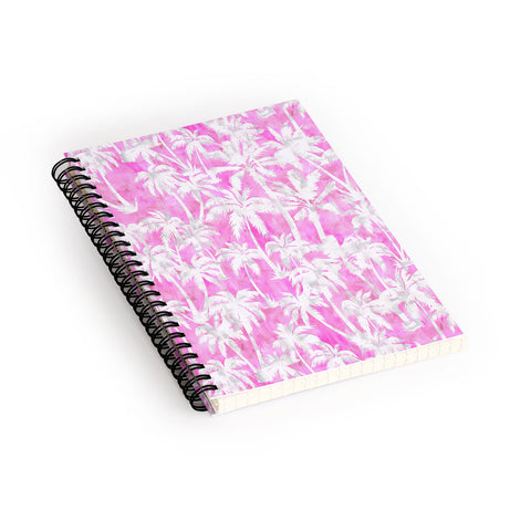 Schatzi Brown Maui Palm 2 Pink Spiral Notebook