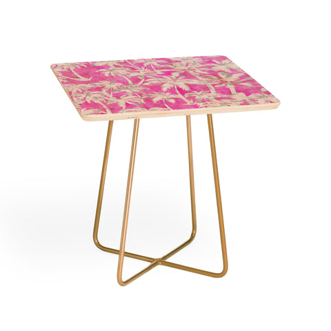 Schatzi Brown Maui Palm 2 Pink Side Table