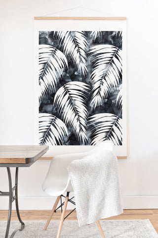 Schatzi Brown Maui Palm Black and White Art Print And Hanger