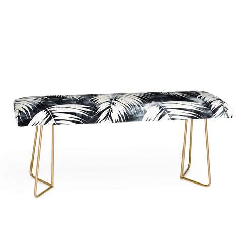 Schatzi Brown Maui Palm Black and White Bench