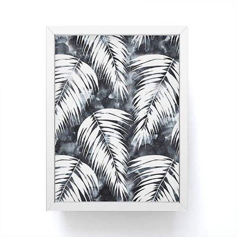 Schatzi Brown Maui Palm Black and White Framed Mini Art Print