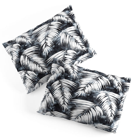 Schatzi Brown Maui Palm Black and White Pillow Shams