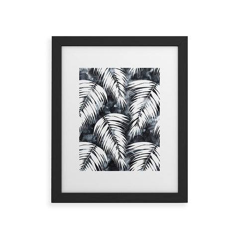 Schatzi Brown Maui Palm Black and White Framed Art Print
